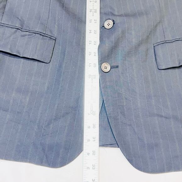 Chaps By Ralph Lauren Virgin Wool Blazer Large Blue Button Pockets Nordstroms - Picture 13 of 14